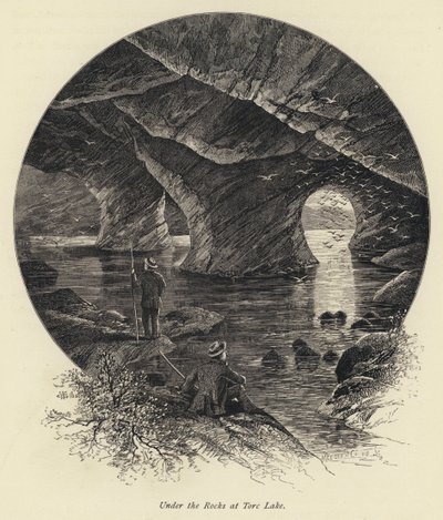 Pod skałami nad jeziorem Torc (rycina) autorstwa English School