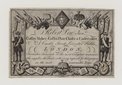 Undertakers, Robert Low Junior, karta handlowa autorstwa English School