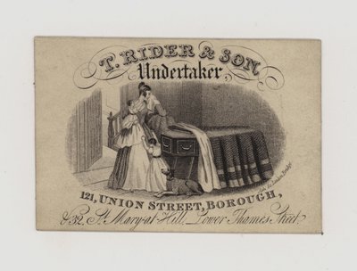 Undertakers, T Rider and Son, karta handlowa autorstwa English School