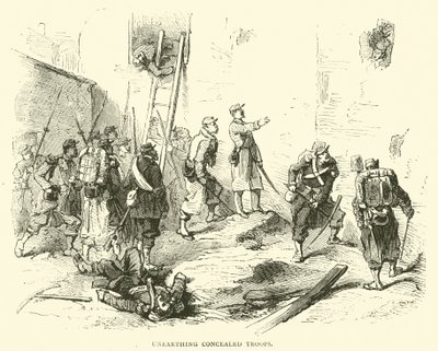 Wykopywanie ukrytych oddziałów, styczeń 1871 r. autorstwa English School