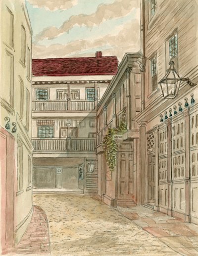 Niezidentyfikowane budynki, Londyn (wc na papierze) autorstwa English School