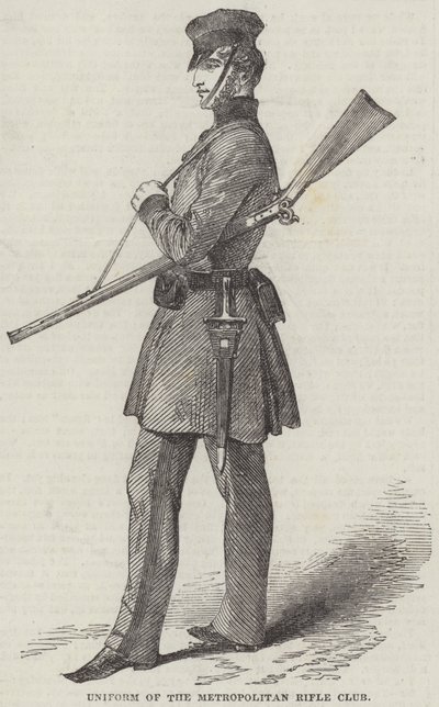 Mundur Metropolitan Rifle Club (grafika) autorstwa English School