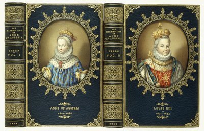 Komplet okładki górnej, z dwoma owalnymi portretami Anny Austriaczki i Ludwika XIII, 1865 autorstwa English School