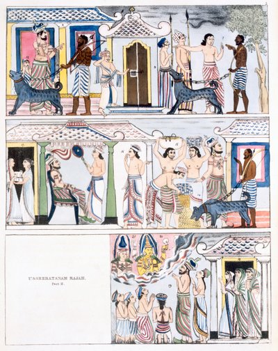 Usseeratanam Rajah, część I, z Historii i doktryny buddyzmu Edwarda Uphama, 1829 (patrz także 414250) autorstwa English School