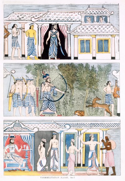 Usseeratanam Rajah, część I, z Historii i doktryny buddyzmu Edwarda Uphama, 1829 (patrz także 414248) autorstwa English School