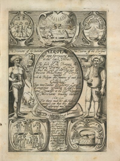 Różne sekty i rytuały, ilustracja z „Pokazu dwóch sekt forraigne w Indiach Wschodnich” autorstwa English School