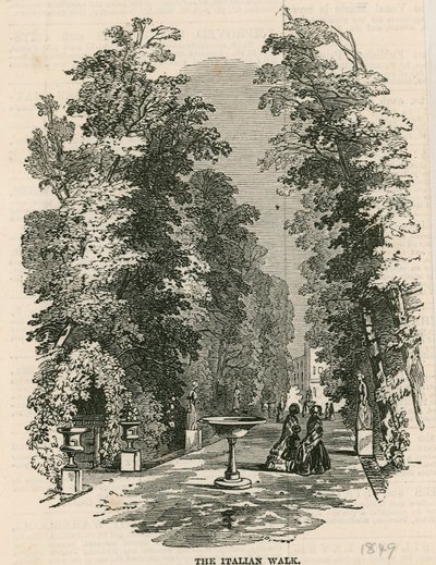 Vauxhall Gardens, Londyn: włoski spacer autorstwa English School