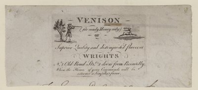 Sprzedawca Venisor, Wrights, karta handlowa autorstwa English School
