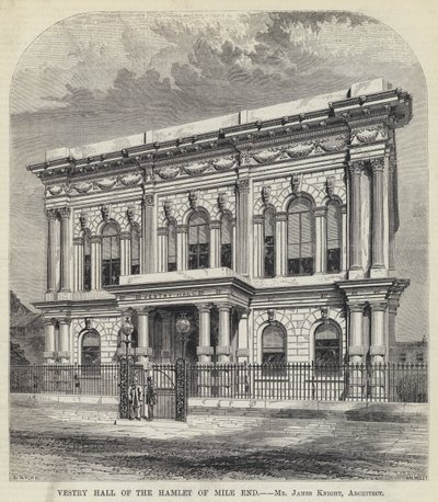 Zakrystia w Hamlet of Mile End (grawerowanie) autorstwa English School