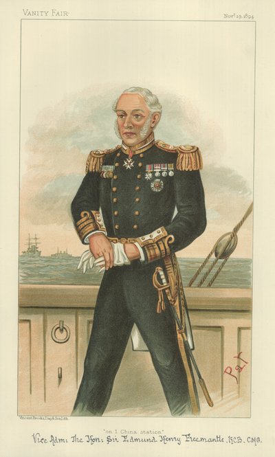 Wiceadmirał Honorowy Sir Edmund Robert Freemantle autorstwa English School