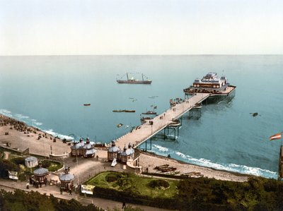 Victoria Pier, Folkestone (zdjęcie ręcznie kolorowane) autorstwa English School