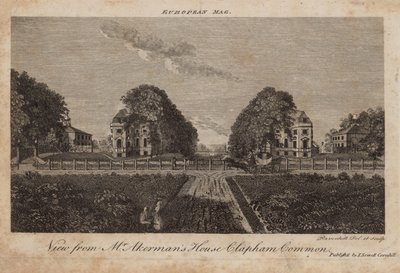 Widok z domu pana Ackermana, Clapham Common, Surrey autorstwa English School
