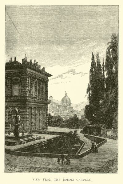 Widok z Ogrodów Boboli autorstwa English School
