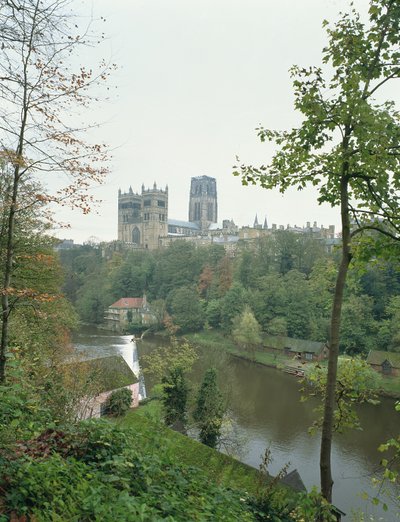 Widok katedry w Durham po drugiej stronie rzeki Wear, początek 1093 autorstwa English School