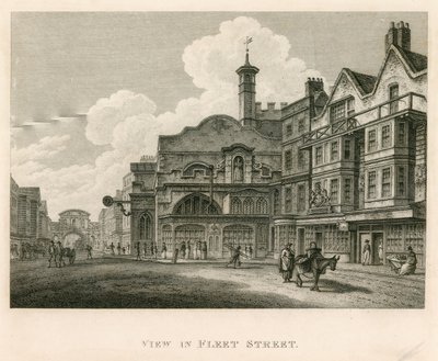Widok na Fleet Street, Londyn autorstwa English School