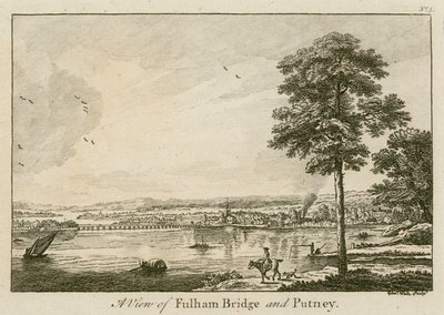 Widok na most Fulham w Putney autorstwa English School