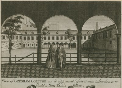 Widok Gresham College autorstwa English School