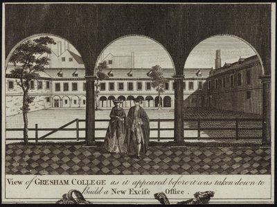 Widok Gresham College autorstwa English School