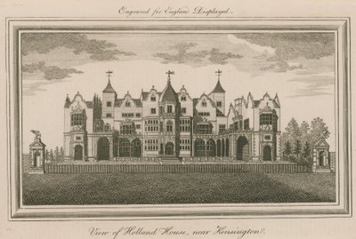 Widok na Holland House, niedaleko Kensington autorstwa English School