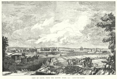 Widok Leith z Drogi Wielkanocnej, 1751 autorstwa English School