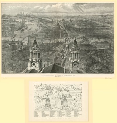 Widok na Londyn z St Pauls w Dzień Lorda Burmistrza autorstwa English School