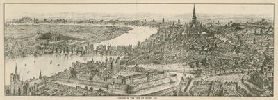 Widok Londynu w czasach króla Henryka VIII autorstwa English School