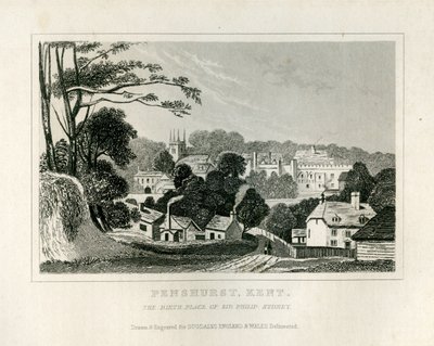 Widok Penshurst, Kent, ok. 1840 autorstwa English School