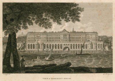 Widok na Somerset House, The Strand, Londyn autorstwa English School