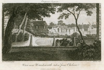 Widok na Wandsworth, zaczerpnięty z Chelsea autorstwa English School