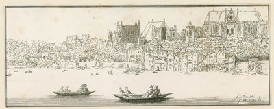 Widok Pałacu Westminsterskiego, Londyn, 27 marca 1652 r. autorstwa English School