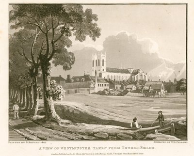 Widok na Westminster z Tothill Fields autorstwa English School