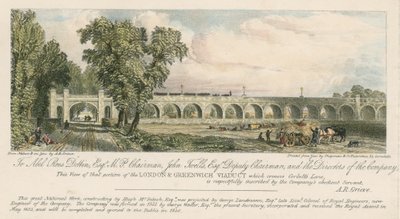 Widok na część wiaduktu w Londynie i Greenwich, gdzie przecina Corbetts Lane w Londynie autorstwa English School
