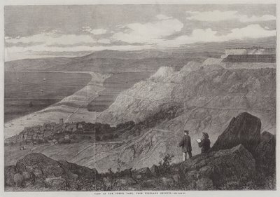 Widok na Chesil Bank z Portland Heights (rycina) autorstwa English School