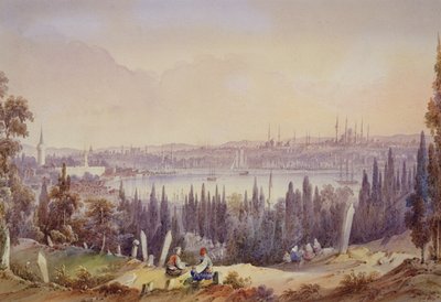 Widok Złotego Rogu, ok. 1840 (wc na papierze) autorstwa English School