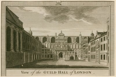 Widok na Guildhall, Londyn autorstwa English School