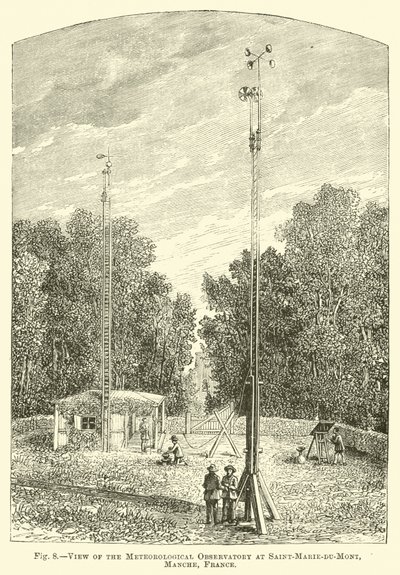 Widok na Obserwatorium Meteorologiczne w Saint-Marie-du-Mont, Manche, Francja autorstwa English School
