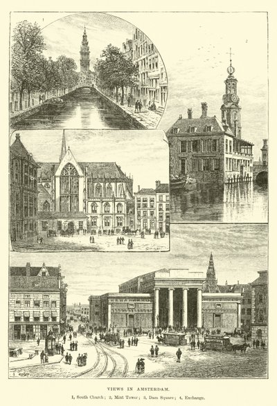 Widoki w Amsterdamie autorstwa English School