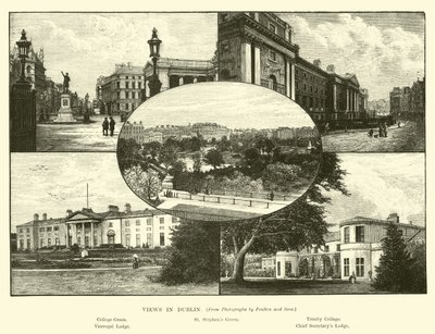 Widoki w Dublinie autorstwa English School