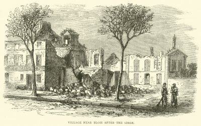 Wieś niedaleko Blois po oblężeniu, grudzień 1870 autorstwa English School
