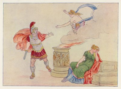 Eneida Wergiliusza: Eneasz i Helena (kolor lito) autorstwa English School