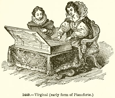 Virginal (wczesna forma Planoforte) autorstwa English School