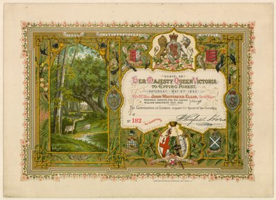 Wizyta królowej Wiktorii w Epping Forest, 1882 r. autorstwa English School