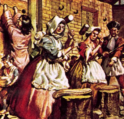 Wizyta w więzieniu Newgate autorstwa English School