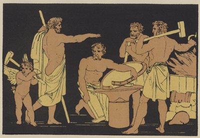 Vulcan and the Cyclopes (kolor lito) autorstwa English School