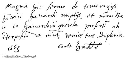 Walter Haddon (reformator) autorstwa English School