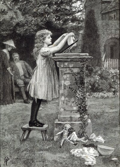 Dzień prania, z „Godziny wypoczynku”, 1888 autorstwa English School