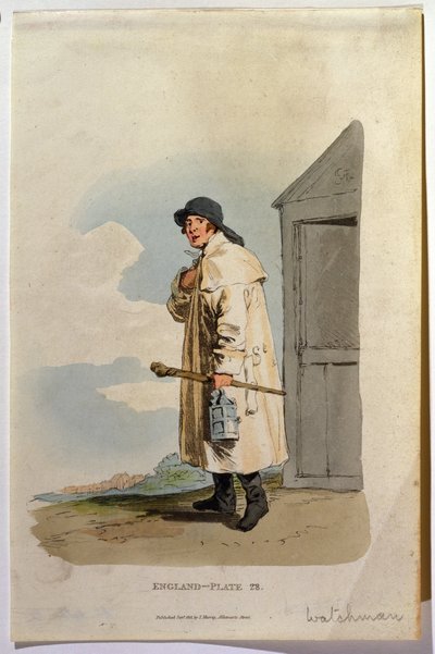 Strażnik, 1813 (akwatinta) autorstwa English School