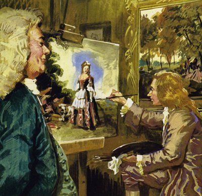 Obraz Watteau Taniec autorstwa English School