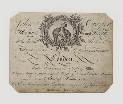 Weaver and Mercer, John Crozier, karta handlowa autorstwa English School