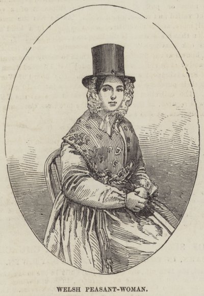 Walijska wieśniaczka (rycina) autorstwa English School